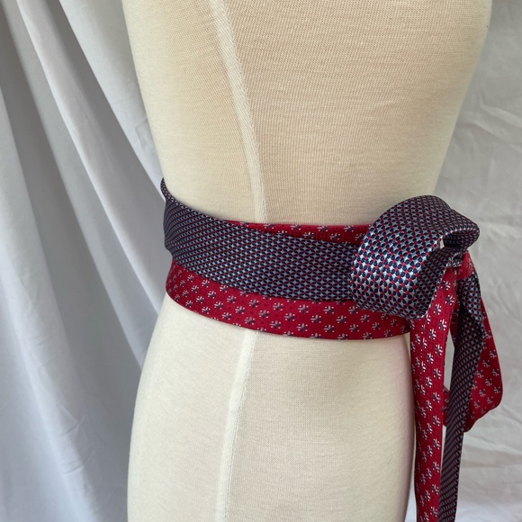Custom handmade necktie obi wrap belt - Picture 5 of 9